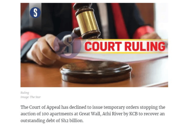 Property Fiasco of 100 Investors Losing Their Investments in Greatwall Apartments, Athi River, Kenya